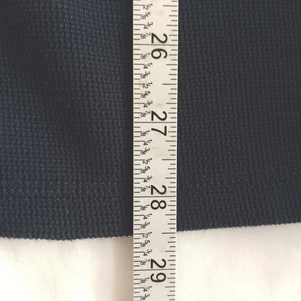 Banana Republic waffle textured Long Sleeve Shirt XL Navy Blue Cotton Blend Knit